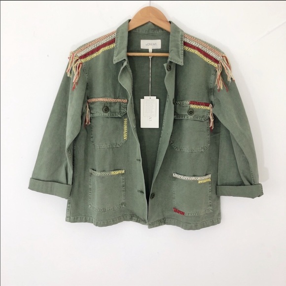 THE GREAT. Jackets & Blazers - The Great The Sergeant Embroidered Jacket
